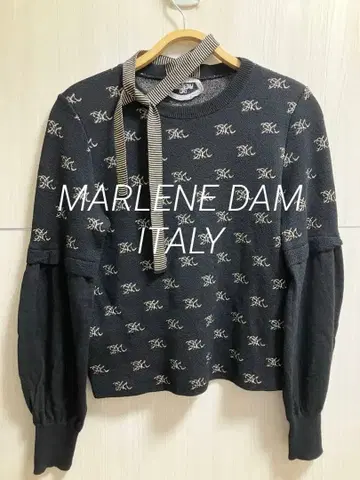 마렌담 이탈리아 울 니트 블랙 스웨터 일본제 M 사이즈