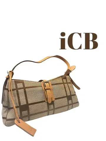 iCB 체크 무늬 숄더백