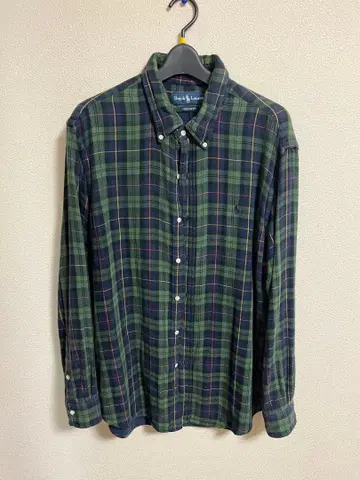 랄프 로렌 플란넬 셔츠 CUSTOM FIT XL 사이즈 중고품