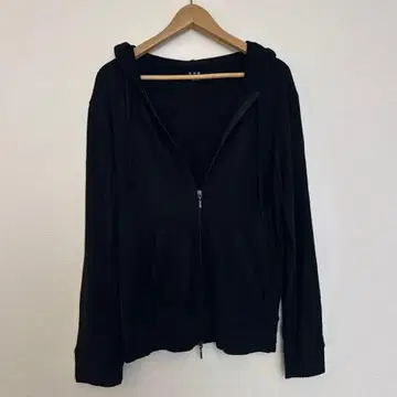 three dots 블랙 풀 집업 후드티