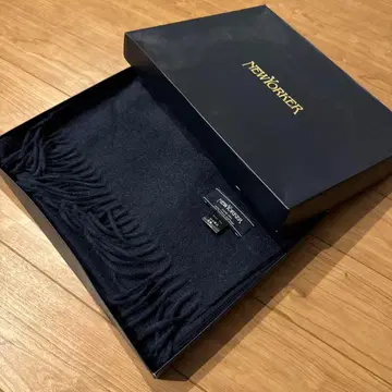 NEWYORKER 네이비 머플러 캐시미어 100%