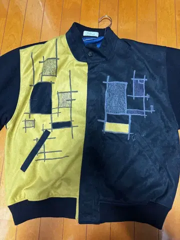 추상 무늬 스웨이드풍 자켓