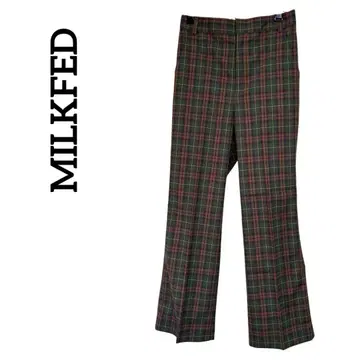 MILKFED PLAID FLARE PANTS 플레어 팬츠