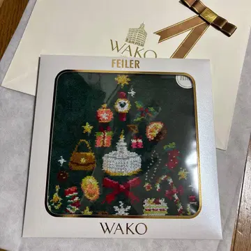 미개봉 새상품 와코 FEILER WAKO TREE 그린 크리스마스 손수건