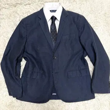 바나나리퍼블릭 테일러드 자켓 네이비 마 혼방 린넨 혼방
