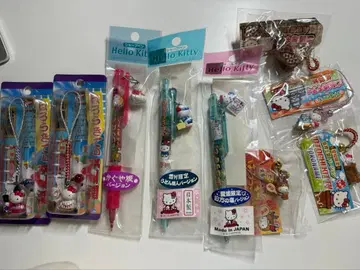 헬로키티 고토치 키티 스트랩 볼펜 샤프펜 모음 9점