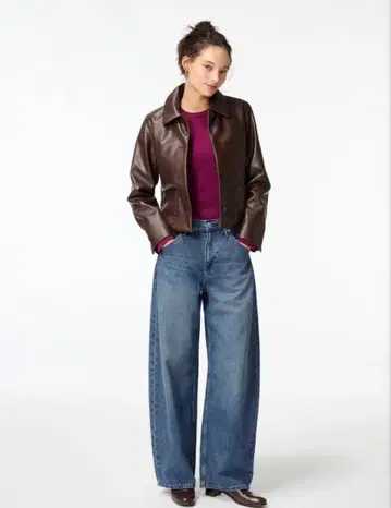 유니클로 배기 커브진