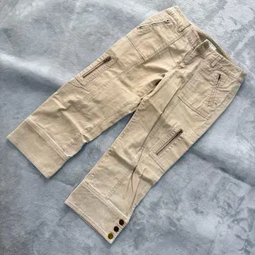 [ 고품질 ] a.v.v 카고 팬츠 베이지 38 지퍼 디자인 캐주얼
