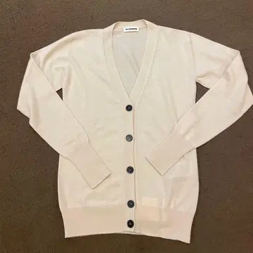 JIL SANDER 핑크 베이지 가디건 긴팔