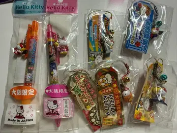 헬로키티 고토치 키티 스트랩 볼펜 샤프 오사카 세트