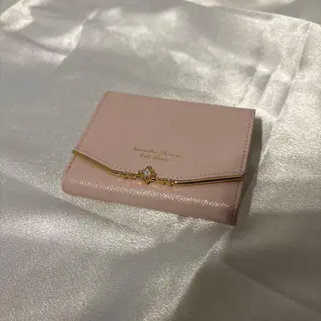 Samantha 핑크 골드 장식 3단 폴더형 지갑