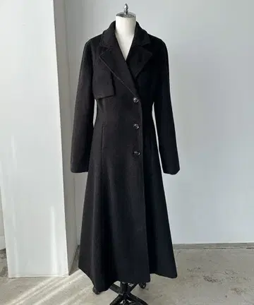 Louere 허리 쉐이프 플레어 체스터 코트