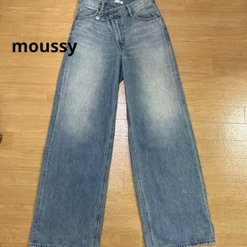 moussy 라이트 블루 와이드 레그 데님 27인치