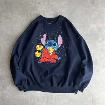 Disney/Stitch/스티치/캐릭터 프린트 맨투맨