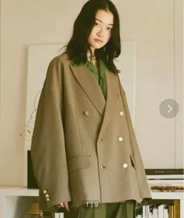 Soerete 오버 사이즈 6 버튼 모듬 블레이저