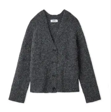 미라 오웬 로우 게이지 V넥 베이직 가디건 그레이