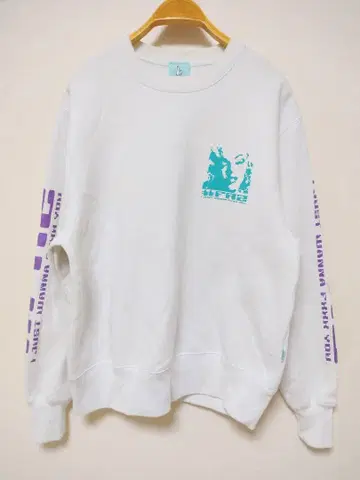 #fr2 마릴린 몬로 모자이크 맨투맨 화이트 파랑 M 사이즈