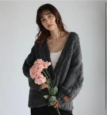 테디베어 샤기 아우터 라이크 가디건