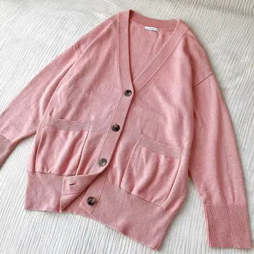 저널 스탠다드 코튼 캐시미어 빅 가디건 핑크