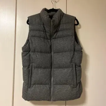 그레이 다운 베스트 울 혼방 M 사이즈
