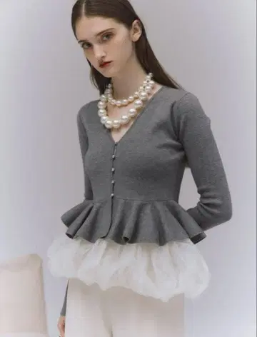 eimy istoire 벌룬헴 니트 가디건