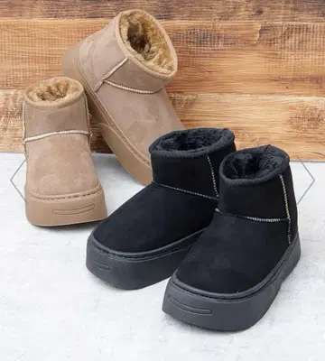 [ 미사용 새상품 ] 어그 부츠 블랙 베이지 스웨이드 M 23cm