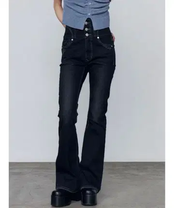 EMODA 슈퍼 하이웨스트 플레어 페긴스 데님 택 포함 새상품