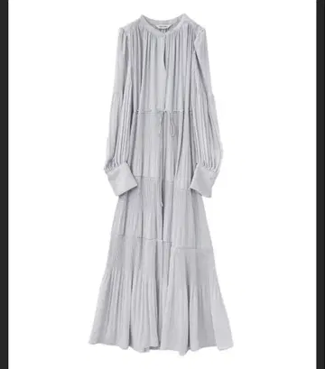 코코딜 플리츠 티어드 원피스 B blue gray 2 사이즈