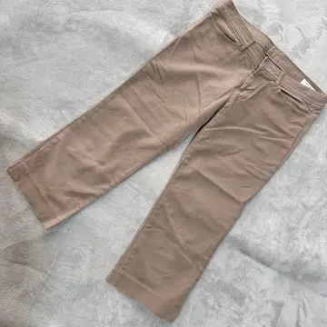 [고품질] OFUON 스트레이트 팬츠 38 베이지 출퇴근용 깔끔함