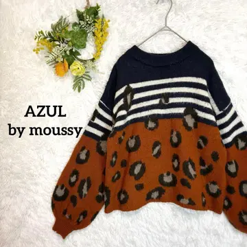 [아줄바이마우지] 니트 스웨터 볼륨 슬리브 캐주얼 개성적