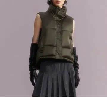 H&M 에이치앤엠 퍼 베스트 카키 그린