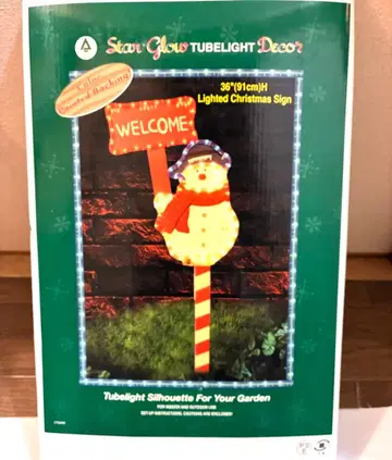 크리스마스 실루엣 튜브라이트 눈사람 일루미네이션