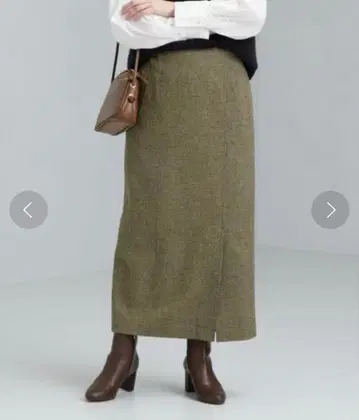 [그린 라벨 릴랙싱] 플란넬 롱 타이트 스커트 유나이티드 애로우즈