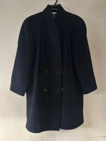 MADUSON 온워드 울 혼방 롱 코트 블랙 일본제 9호