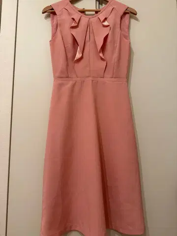 ERUKEI 핑크 슬리브리스 원피스