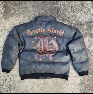 PU 가죽 다운 자켓 L 사이즈