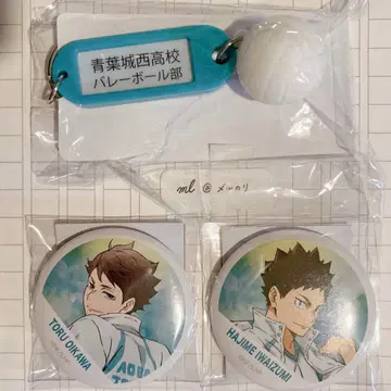 하이큐 아오바죠사이 고등학교 이름표기 열쇠고리 키링 가로막 캔뱃지