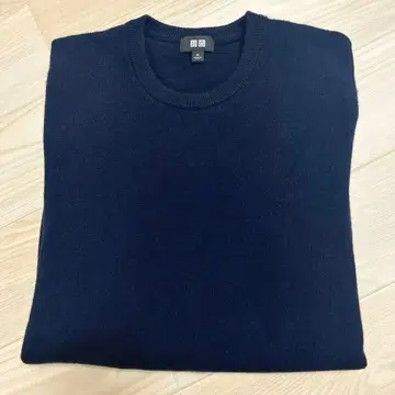 UNIQLO 캐시미어 크루넥 스웨터 남성용 네이비 M
