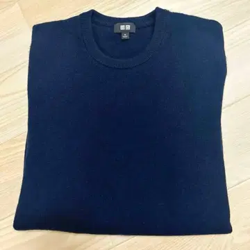 UNIQLO 캐시미어 크루넥 스웨터 남성용 네이비 M