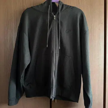 CLEL 헤비 웨이트 로고 자수 풀 집업 후드티