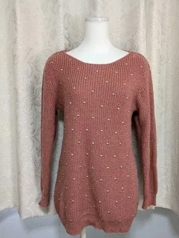 스터드 장식 핑크 니트 스웨터 핑크 발렌타인 ZARA 대만