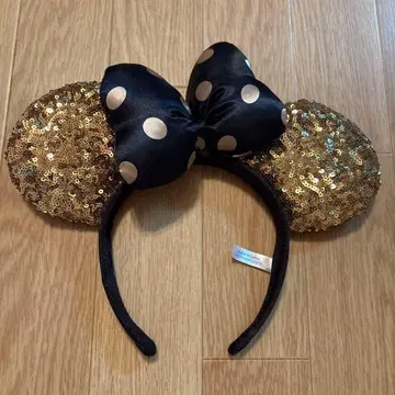 미니 마우스 귀 머리띠 (스팽글)