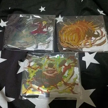 ONE PIECE 금박 아크릴 스탠드 상디 필살기 조로 루피 3개