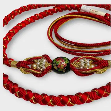 허리띠 후리소데용 허리띠 장식 포함 빨간 계열 빨강 x 금