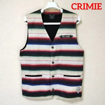 CRIMIE 클라이미 네이티브 무늬 베스트 M 바이커 이너