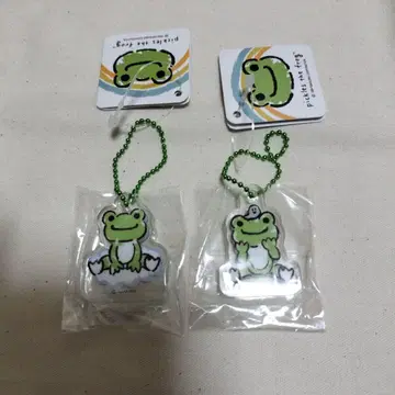 개구리 피클스 아크릴 볼체인 크레용 터치 2종 세트