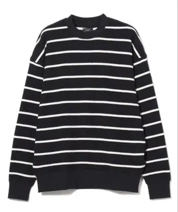 BEAMS 빔즈 23AW 보더 서멀 크루넥 티셔츠 XL