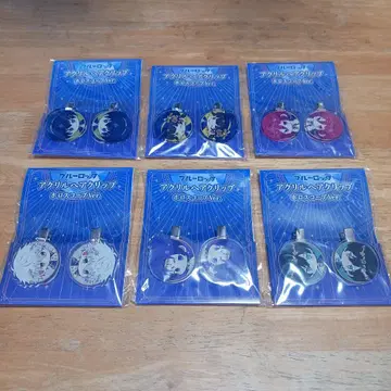 블루 록 홀로 스코프 ver. 아크릴 헤어 클립 2개 세트 6종