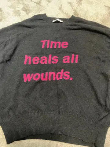 시니컬 긴팔 니트 스웨터 블랙