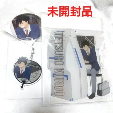 하이큐! 쿠로오 테츠로 3세트 아크릴 스탠드 아크릴 키링 캔뱃지